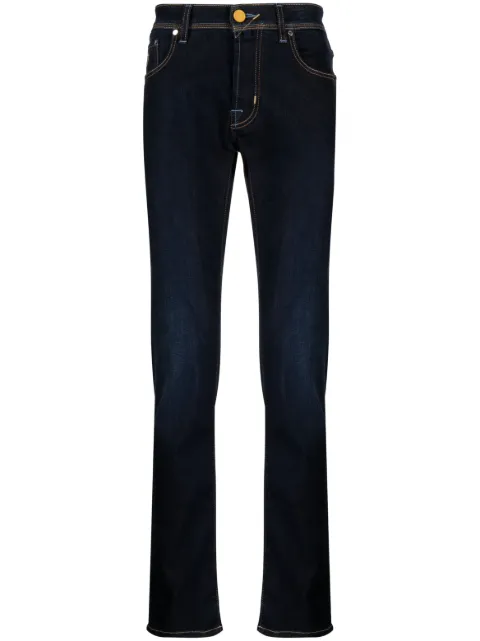Jacob Cohën contrast-stitching straight-leg jeans Blue UQM0439S3582
