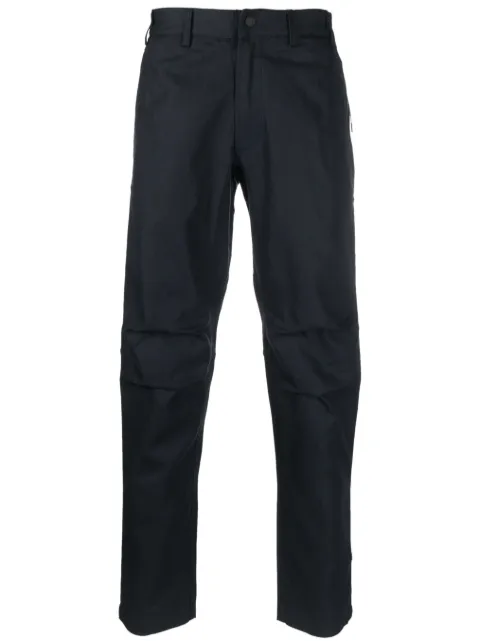 Maharishi logo-patch straight-leg trousers Blue 7024
