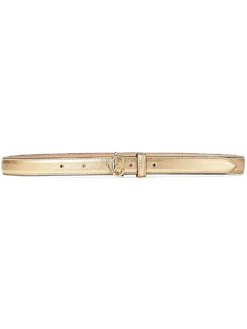 Jimmy Choo Helina logo-buckle belt Gold MINIHELINAMNA