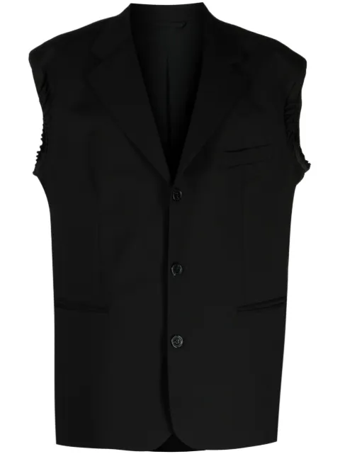 Raf Simons single-breasted sleeveless blazer Black 231516200020099