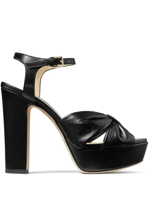 Jimmy Choo Heloise 120 leather sandals Black HELOISE120NAP