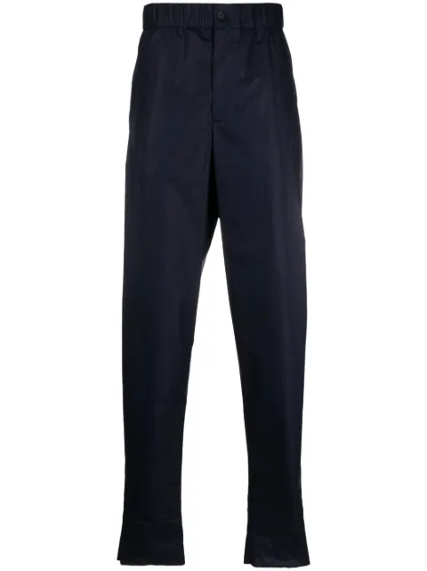 Giorgio Armani elasticated-waist cotton trousers Blue 3SGPP0VST03ZL