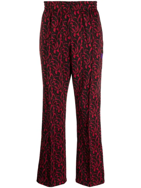 Needles pintuck bold-checked trousers Red BRPAN0028UT2676