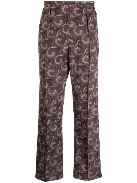 Needles pintuck bold-checked trousers Brown BRPAN0028UT2676