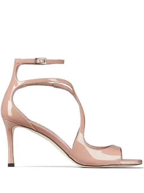 Jimmy Choo Azia 75 curved-strap sandals Pink AZIA75PAT