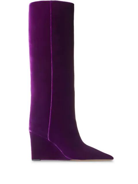 Jimmy Choo Blake 85mm velvet boots Purple BLAKEKB85VEL