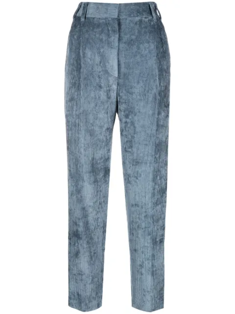 Brunello Cucinelli tapered-leg corduroy trousers Blue MD541P8292C440