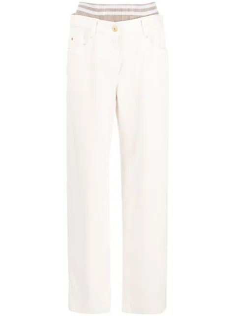 Brunello Cucinelli mid-rise wide-leg trousers Neutrals MB057P5854C8739