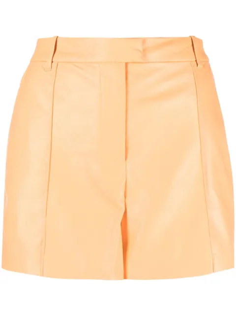 STAND STUDIO Kirsty faux-leather shorts Orange 619418058