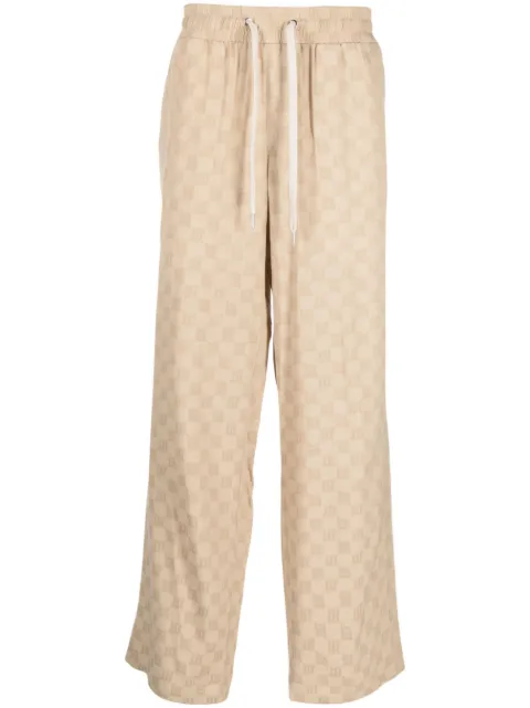 MISBHV logo-print wide-leg trousers Neutrals 230M317