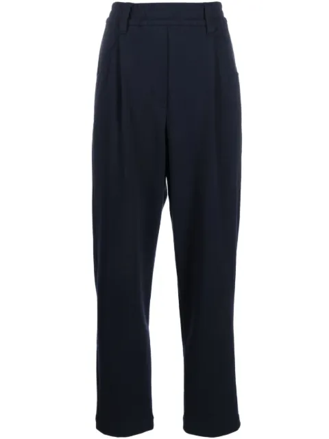 Brunello Cucinelli high-waisted straight-leg trousers Blue M0R24P7745C2446