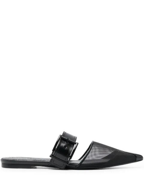 Alexander McQueen Punk point-toe flat mules Black 744488W4AB2