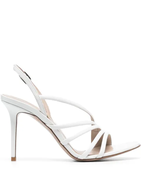 Le Silla Scarlet 105mm leather sandals White 8536S090R1PPKAB