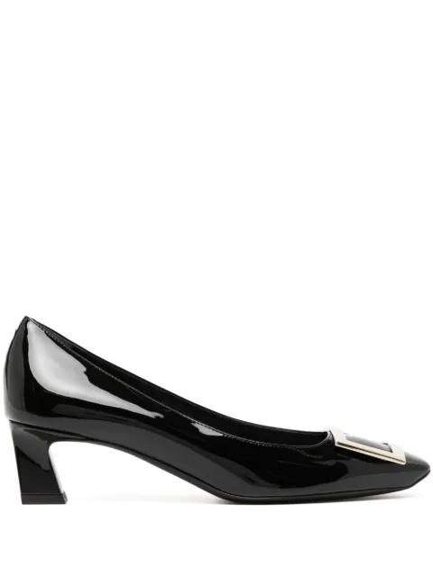 Roger Vivier Trompette buckle-detail patent-leather pumps Black RVW44815280D1P