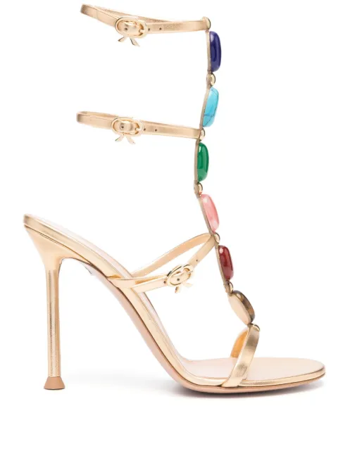 Gianvito Rossi Shanti 105mm gladiator sandals Gold G3231515RICNPS