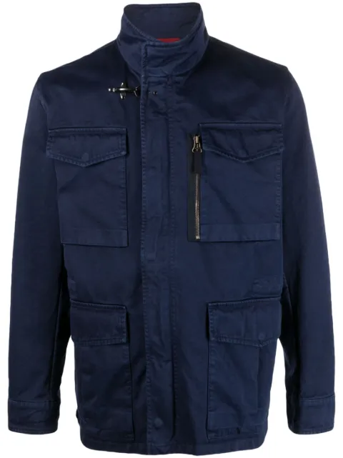 Fay multiple-pocket field jacket Blue NAM1946021TUK1