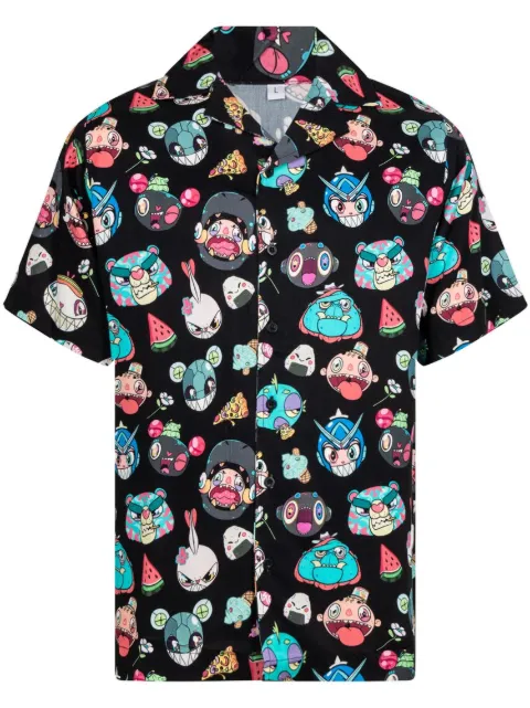 KARAFURU Universe all-over print shirt Black KF024