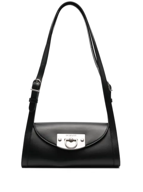 Durazzi Milano flip-lock leather shoulder bag Black B01B