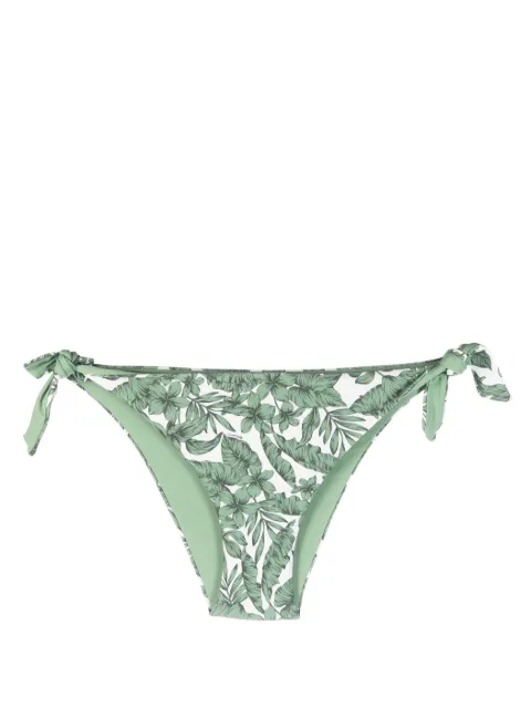 TWINSET leaf-print bikini bottoms Green 231LMMB88