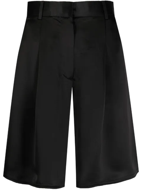 By Malene Birger high-waist satin shorts Black Q71625006