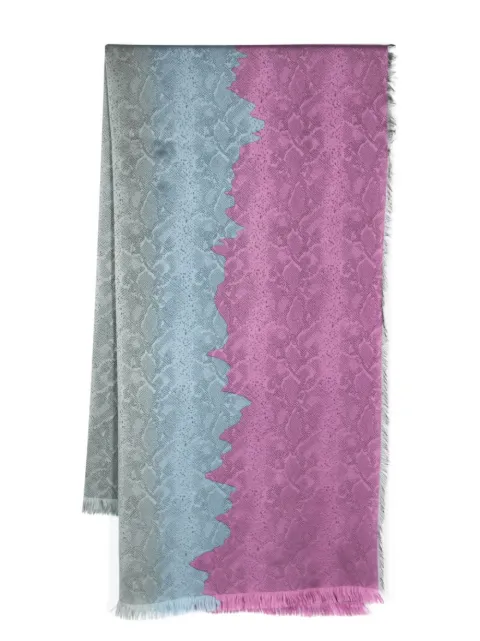 Saint Laurent Pre-Owned 1990s snakeskin-print silk scarf Purple YVSA350TT