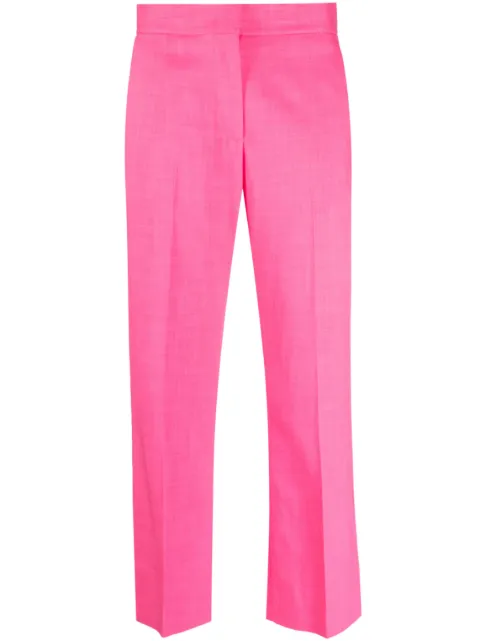 MSGM high-waist cropped trousers Pink 3441MDP2423710113