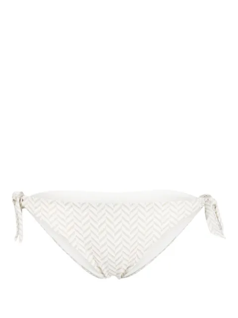 TWINSET herringbone-pattern bikini bottoms White 231LMMD88