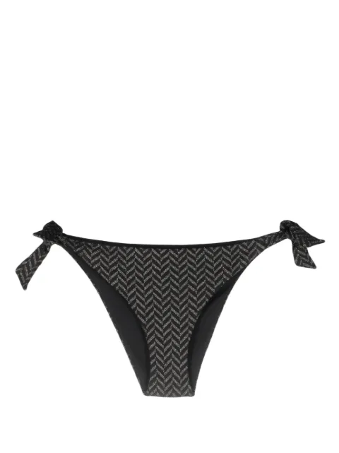 TWINSET herringbone-pattern bikini bottoms Black 231LMMD88