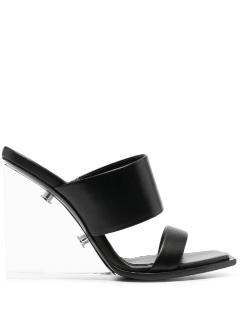 Alexander McQueen Shard 115mm wedge sandals Black 746240WIDQ0