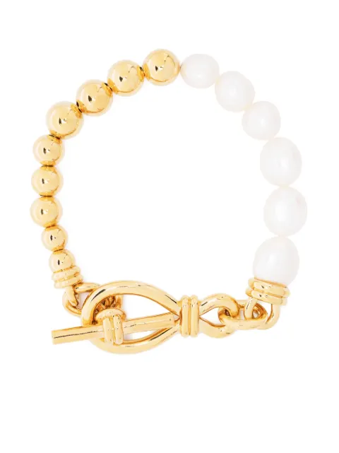 Missoma Baroque pearl T-bar bracelet Gold PLGB2WP