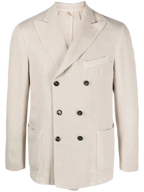 Dell'oglio peak-lapels double-breasted blazer Neutrals GL736MFDS3032