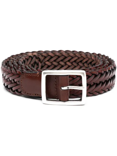 Dell'oglio woven leather belt Brown 0509FD336014
