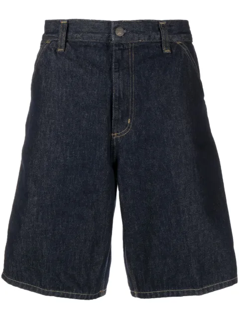 Carhartt WIP logo-patch denim cargo shorts Blue I032026