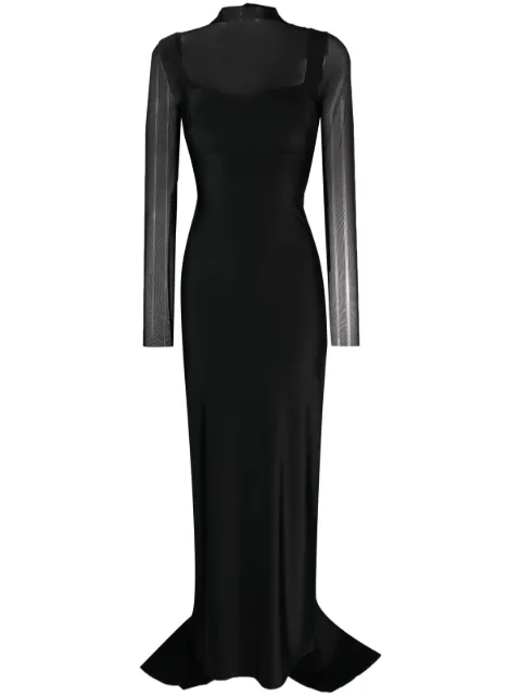 Atu Body Couture semi-sheer gown Black AT23248