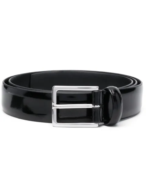 Dell'oglio square-buckle patent-leather belt Black A0325468PL262