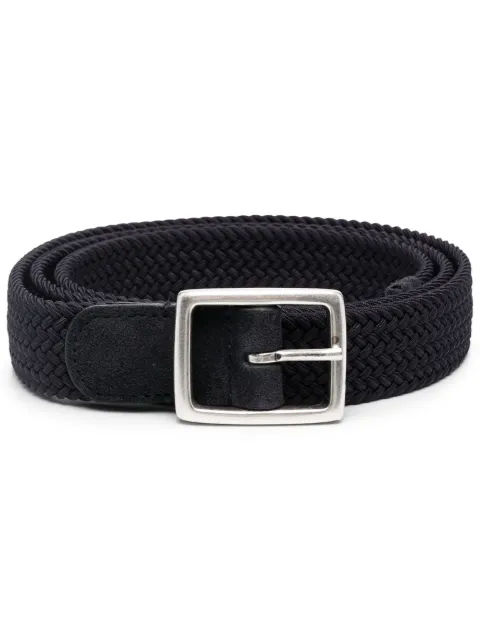 Dell'oglio braided suede-trim belt Blue 0765336014