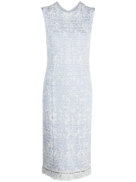 Givenchy 4G jacquard tweed dress Blue BW21LX4ZGS