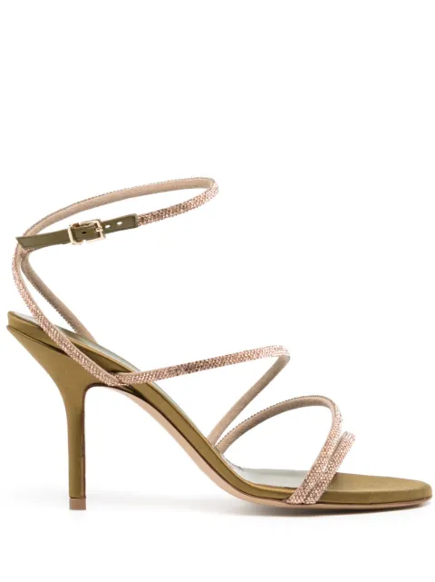 MARIA LUCA 95mm crystal-embellished sandals Gold DL40052A