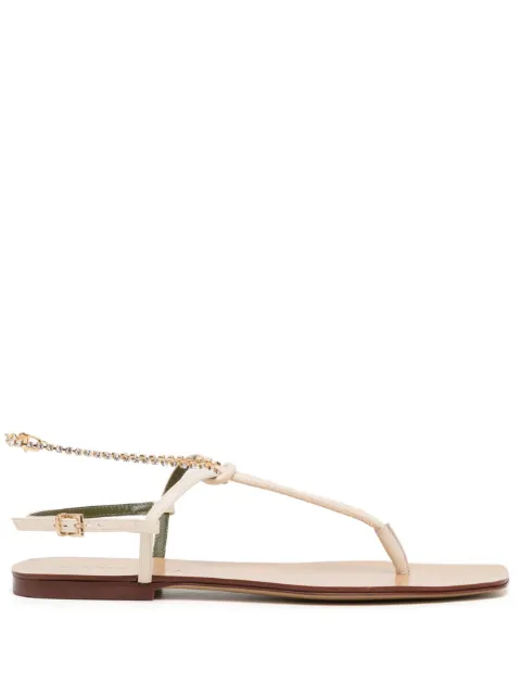 MARIA LUCA chain-link leather sandals Neutrals DL40072A