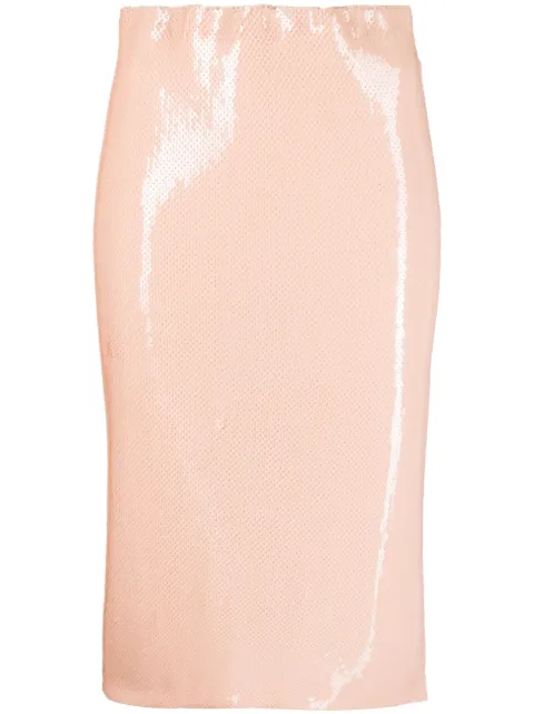 Nº21 sequin-design midi skirt Neutrals 23EN2S0C0214728
