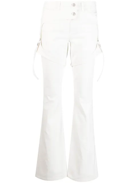 Courrèges straight-leg cotton trousers White 223CPA106CO0068