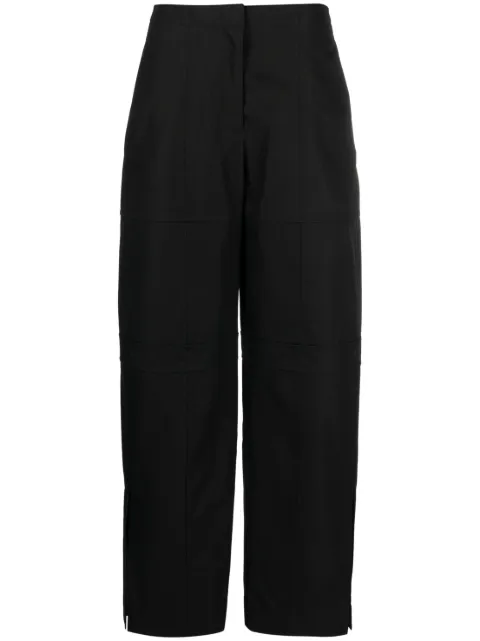 Jil Sander panelled straight-leg cut trousers Black J03KA0119J46192