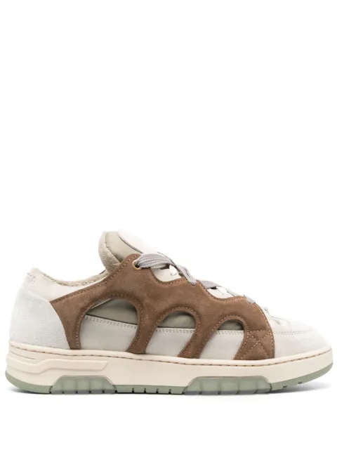 Paura panelled low-top sneakers Neutrals 09DP80030000729