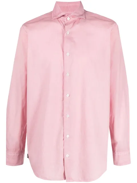 Lardini long-sleeve cotton shirt Pink EPALBO2EPC1695