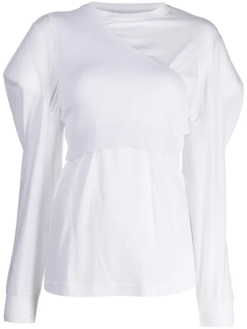 Enföld asymmetric blouse White 300GS1801160