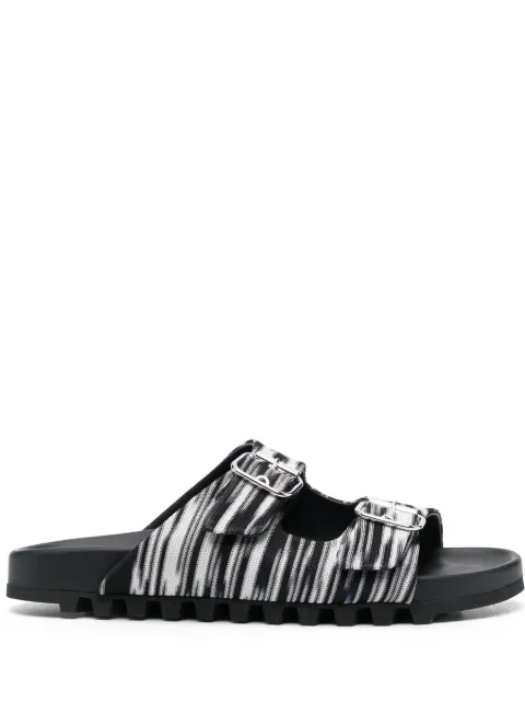 Missoni double-buckle knitted slides Black OS23SY01BR00KH