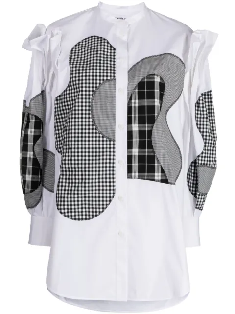 Enföld patchwork long-sleeved shirt White 300GS8301780