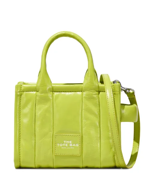 Marc Jacobs The Shiny Crinkle leather tote bag Green H064L03FA22328