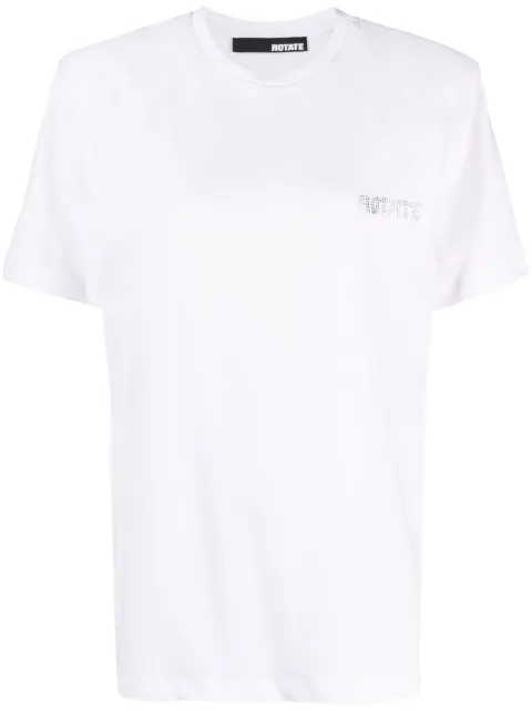 ROTATE BIRGER CHRISTENSEN logo-print organic-cotton T-shirt White 100155400