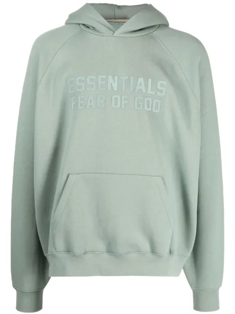 FEAR OF GOD ESSENTIALS Essentials logo-print hoodie Green 192BT222051F